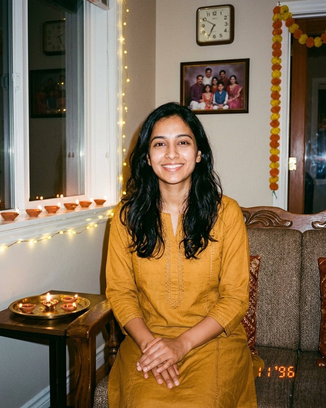 90s Retro Diwali Film Photo from Your Selfie – Nostalgic Family Album Look – Gemini Nano Banana AI Prompt