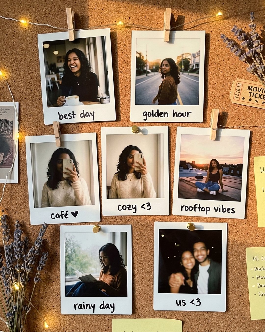 Aesthetic Polaroid Memory Wall from Your Photo – Instagram Photo Dump Collage – Gemini Nano Banana 2.1 AI Prompt